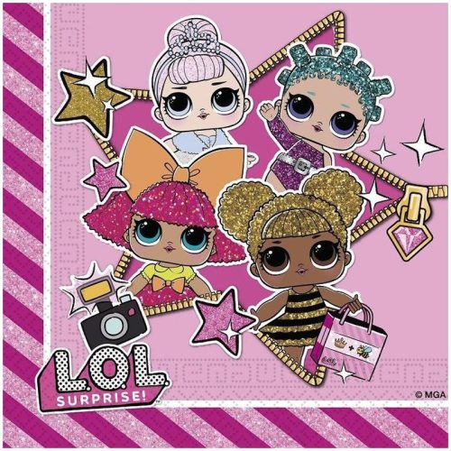 LOL Surprise Glitterati șervețel 20 bucăți 33x33 cm