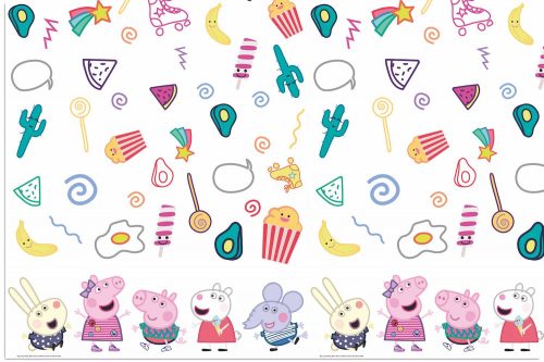 Purcelușa Peppa Messy Play față de masă din plastic 120x180 cm