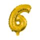 Numere Gold, Baloane din folie pentru cifra 6 gigant 85 cm