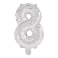 Numere Argintiu, Balon din folie numărul 8 de 95 cm