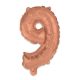 Numere Balon din folie Rose Gold numărul 9, 95 cm