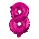 Numere Balon din folie de culoare roz intense, numărul 8, 95 cm
