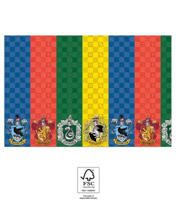 Harry Potter Hogwarts Houses față de masă de hârtie 120x180 cm FSC