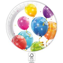 Baloane Sparkling farfurii de hârtie set de 8 buc 23 cm FSC