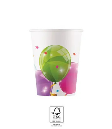 Baloane Sparkling pahar de hârtie 8 buc 200 ml FSC