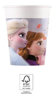Disney Regatul de gheață Leaf pahar de hârtie 8 bucăți 200 ml FSC