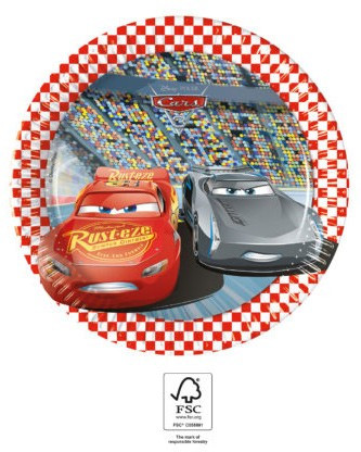 Disney Mașini Arena Race set de farfurii din hârtie 8 bucăți 20 cm FSC