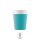 Colorat Unicolour Turcoaz, pahar de hârtie albastru 8 buc 200 ml FSC