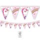 Unicorn Rainbow Colors Ghirlandă cu steaguri FSC 2,3 m