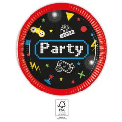 Gamer Gaming Party farfurie din hârtie 8 buc 20 cm FSC