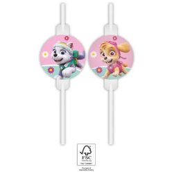   Patrula Cățelușilor Skye and Everest paie de hârtie, set de 4 bucăți FSC