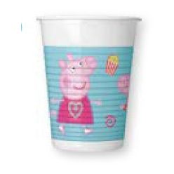   Purcelușa Peppa Messy Play set de pahare din plastic, 8 bucăți, 200 ml