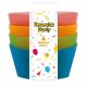 Colorat farfurie adâncă din plastic semi-transparent, set de 4