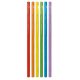 Colorat Multicolor paie din plastic, set de 6