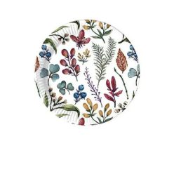 Floare Herbs farfurie de hârtie 8 buc 20 cm