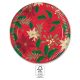 Crăciun Holly Poinsettia i farfurii de hârtie 8 buc 23 cm FSC