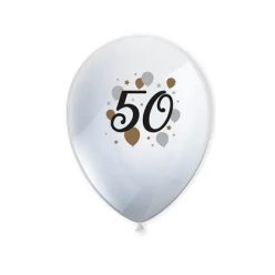   La mulți ani Milestone La mulți ani 50 Baloane, 6 buc 11 inch (27,5 cm)