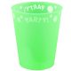 Party Green Fluorescent Pahar din plastic micro premium verde 250 ml