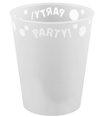 Party White Pahar alb micro premium din plastic 250 ml