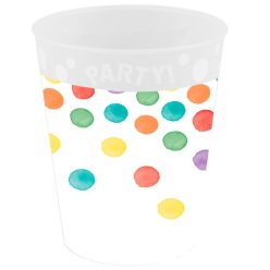   Colorat Multiwatercolor  Pahar Party micro premium din plastic 250 ml