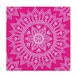   Colorat Fuchsia White Șervețel Mandala 20 buc, 33x33 cm FSC