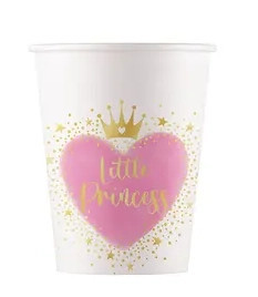 Prințese Little Princess pahar de hârtie 8 buc 200 ml FSC
