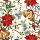 Crăciun Bells with Flowers șervețele set de 20 33x33 cm