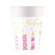 La mulți ani Candles Pahar de hârtie Happy Birthday 8 buc 200 ml FSC