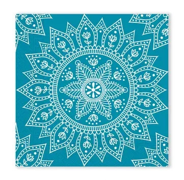 Colorat Petrol White Șervețel Mandala 20 buc, 33x33 cm FSC