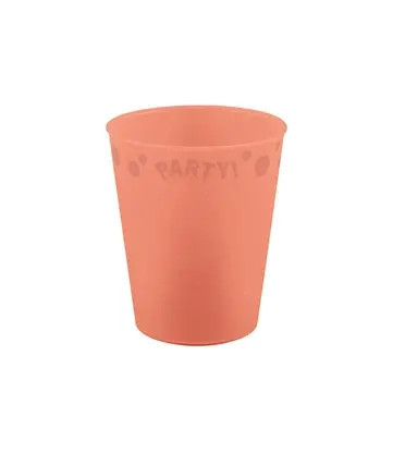 Party Pastel Salmon Pahar micro de lux de plastic de culoare somon 250 ml