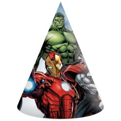   Avengers Evergreen pălărie de petrecere, pălărie bicorn 6 buc FSC