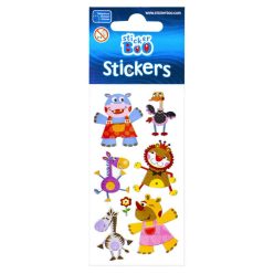 Animale autocolant cu decoratiune argintie