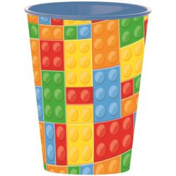Bricks Pahar din plastic cu model Lego, 260 ml