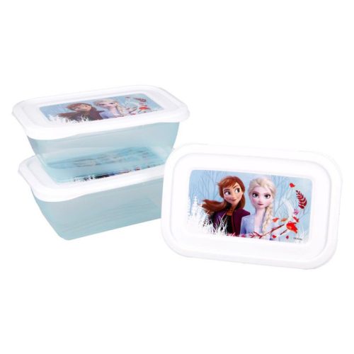 Disney Regatul de gheață Blue Forest set de cutii pentru prânz din plastic, 3 buc.