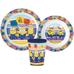   Minionii set de vase, set de plastic micro, cu pahar de 260 ml