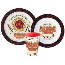   Stranger Things set de masă, set din plastic micro, cu pahar de 260 ml