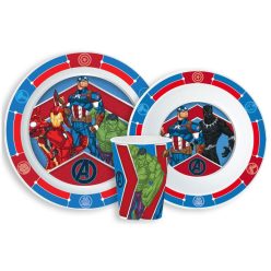   Avengers Army set de masă, set de plastic micro, cu pahar 260 ml