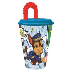Patrula Cățelușilor Pahar Comic cu pai, plastic 430 ml