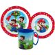 Super Mario set de veselă, set de plastic micro cu cană de 350 ml