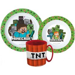 Minecraft Set de vase, set de plastic micro cu cană 350 ml