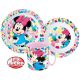 Disney Minnie  set de masă, set micro plastic cu cană 350 ml