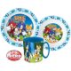 Sonic Ariciul set de vase, set de plastic micro cu cană de 350 ml