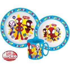  Omul Păianjen set de masă, set din plastic micro cu cană de 350 ml