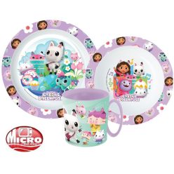   Gabby's Dollhouse set de masă, set micro plastic cu cană 350 ml