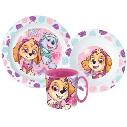   Patrula Cățelușilor Set de veselă Sketch, set micro plastic cu cană de 350 ml