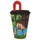 Minecraft Creeper Pahar cu pai, Plastic 430 ml