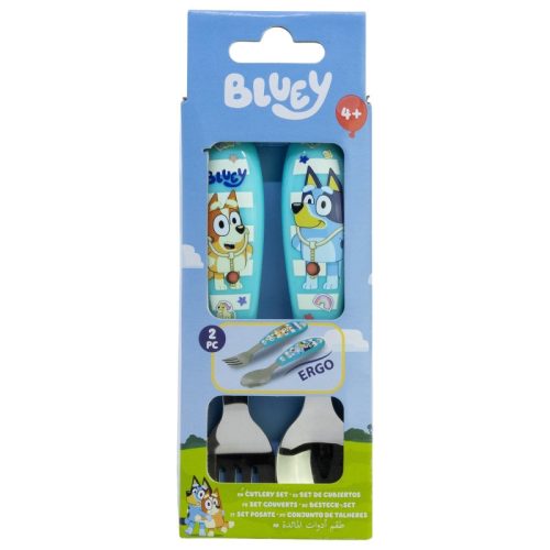 Bluey Yummy set de tacâmuri ergonomice din metal - 2 bucăți
