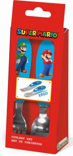 Super Mario Brothers set de tacâmuri ergo din metal - 2 bucăți