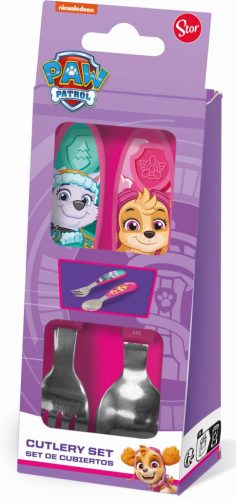 Patrula Cățelușilor Girl Superpowers set tacâmuri ergonomic din metal - 2 piese