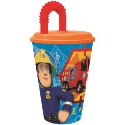 Pompierul Sam Pahar cu pai Rescue Mission, plastic 430 ml